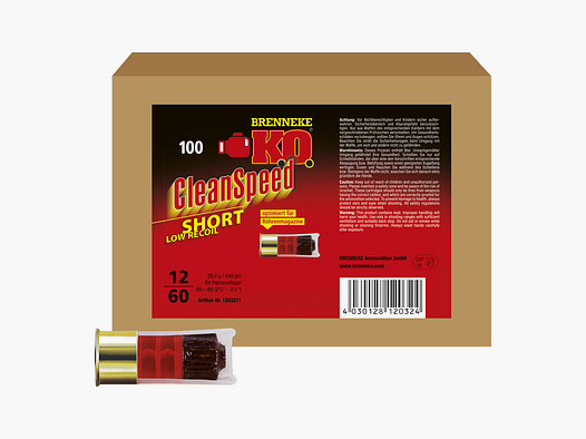 Proiettili slug – K.O. "CleanSpeed" Short Cal. 12/60, 28,4 g - per ripetitori VE100