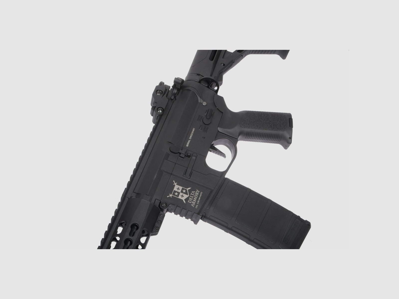 AR15 KeyMod 10 pollici CHARLIE EAGLE ETU Nero S-AEG Fucile Airsoft Libero da 18 Anni | Delta Armory
