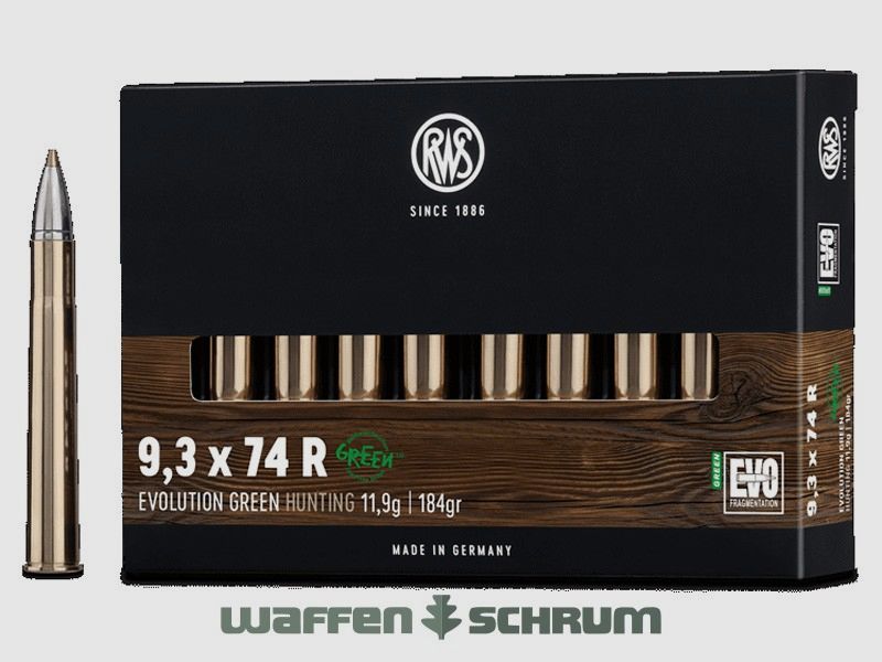 RWS Evo Green 11.9g - 184gr 9.3x74R