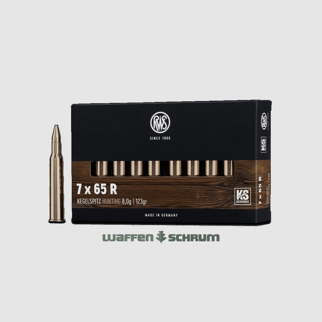 RWS pointed bullet 8.0g - 123gr 7x65R