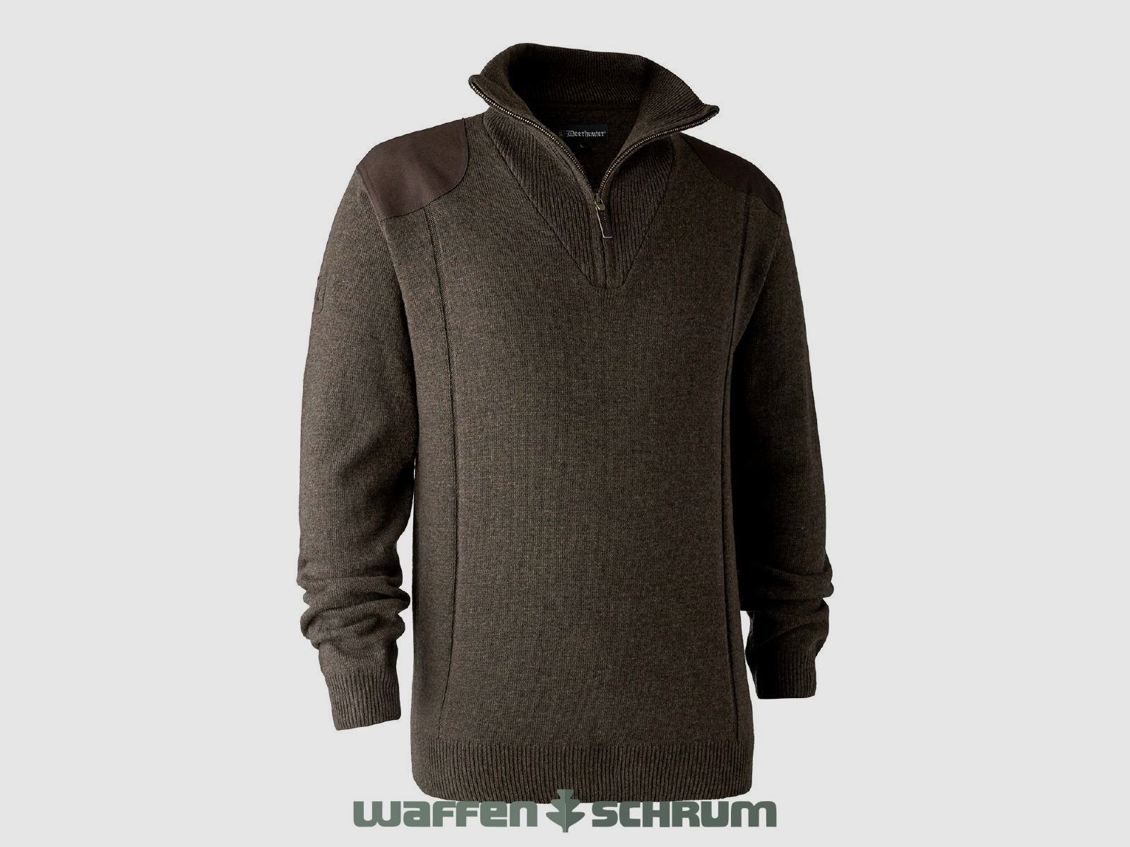 Deerhunter Pullover Sheffield m. Zip-neck Dark elm