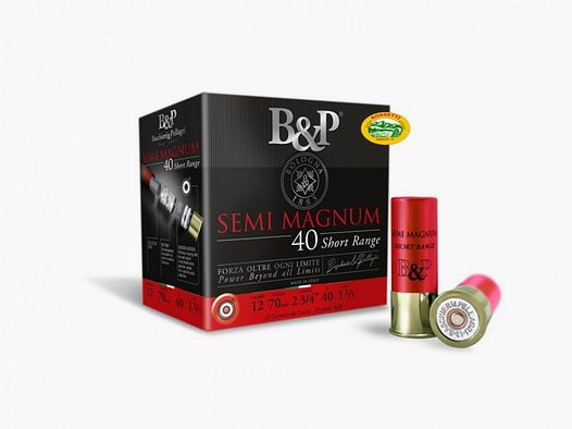 BASCHIERI & P. Patronen Semimagnum 40 SR Short Range Kal.12 gr.40 pb.6