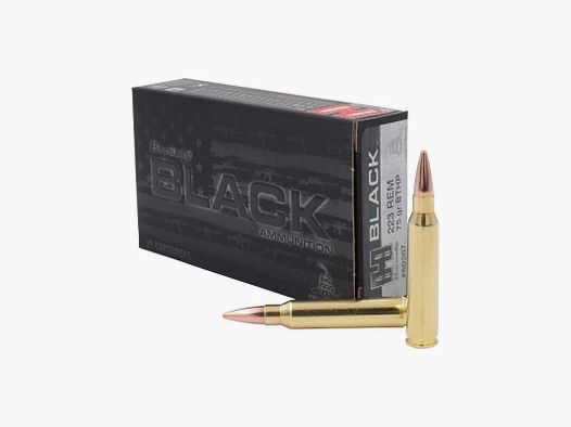 HORNADY 223 REM 75 GR BTHP MATCH BLACK 20 STK