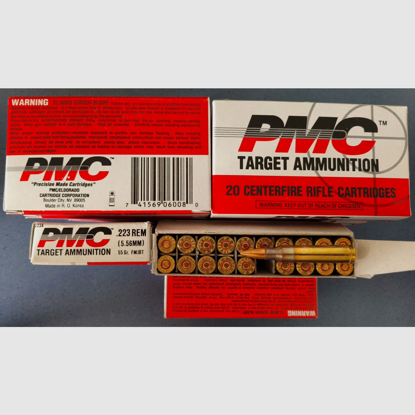 .223 Rem. PMC FMJ-BT 55gr. 800 pcs