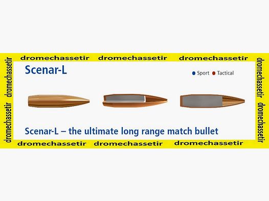 Opakowanie 100 pocisków Lapua kal. 22 OTM Scenar L HPBT 69 grains ref GB544