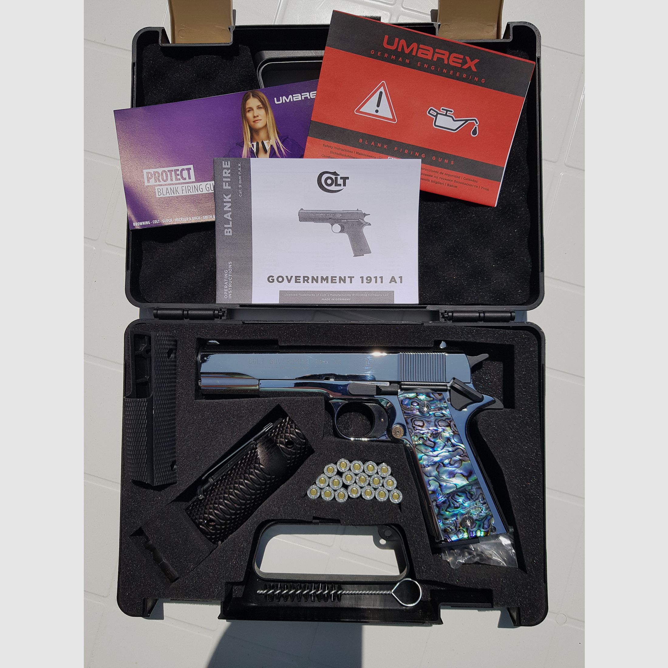 Colt 1911 Chrom, neu, unbeschossen, lange Federführung, Sammlerstück.