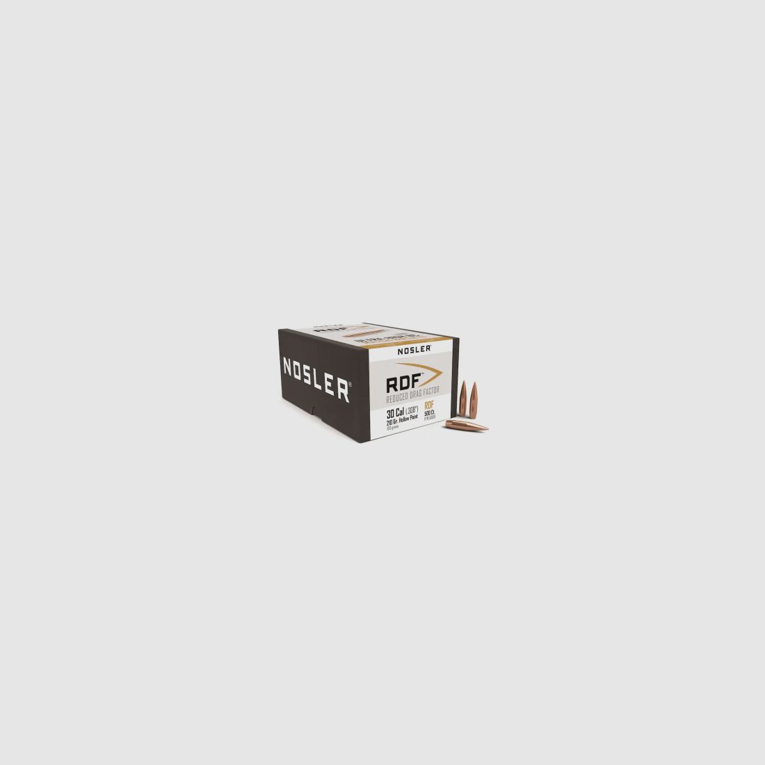 Bala Nosler .30/.308 RDF 210GR HPBT 500 piezas