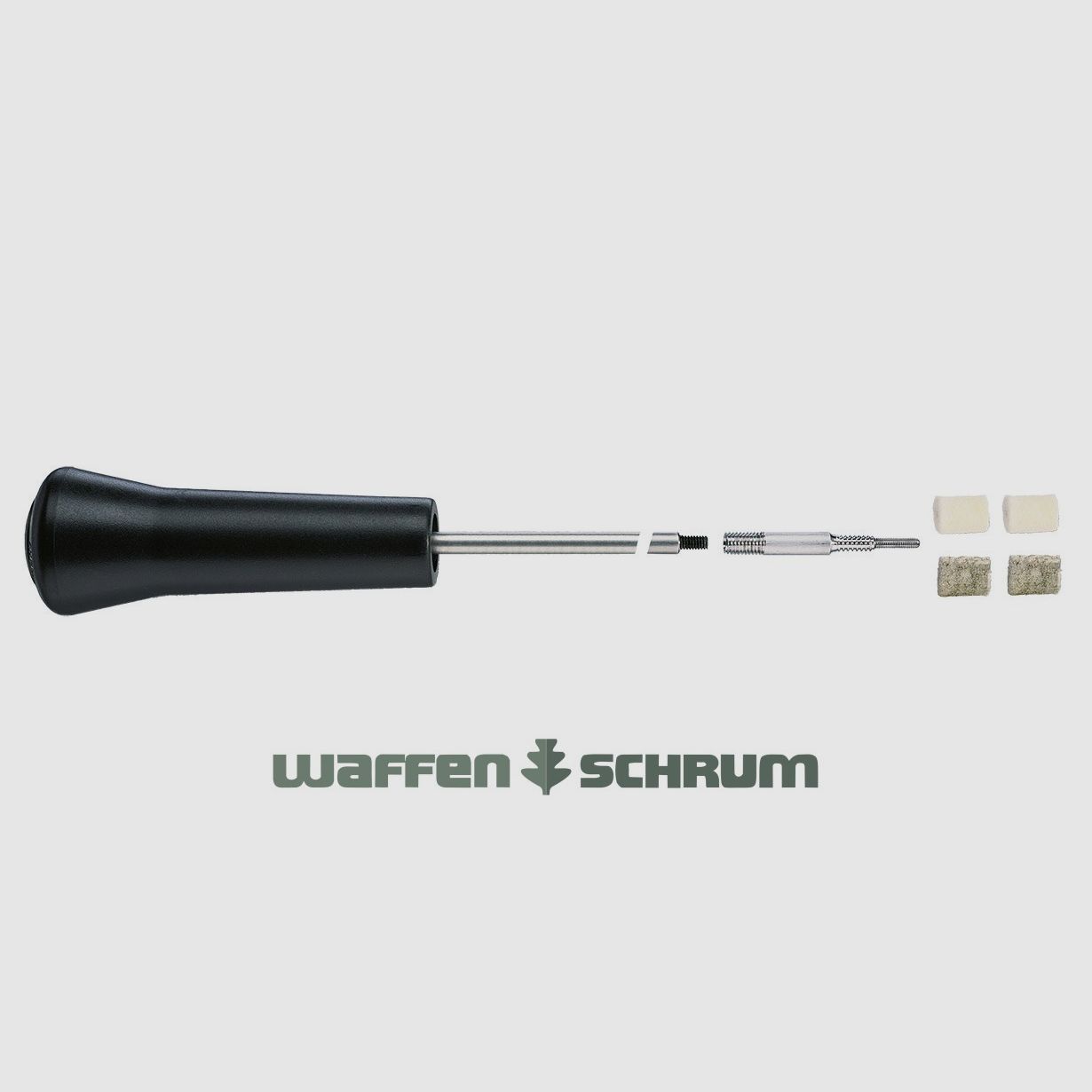 VFG Aluminium-Putzstock für Flinte Kaliber 12 Zweiteilig - Zollgewinde