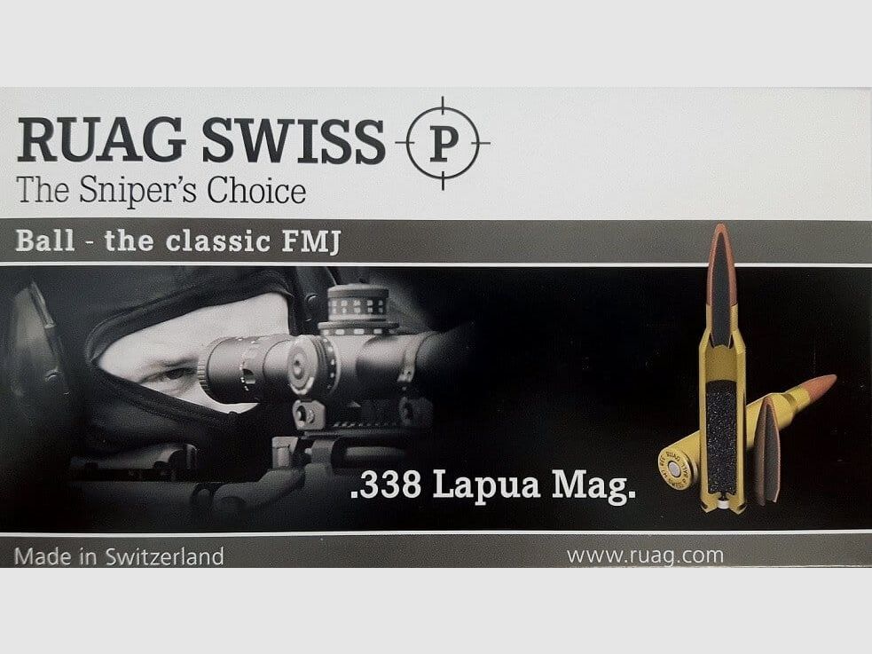 Ruag Swiss The Sniper's Choice .338 Lapua Mag. 251 gr - 20 pz.
