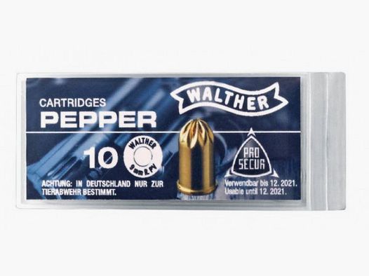 WALTHER REVOLVER-PEPPER CARTRIDGES - 9MM R.K. - 10 ROUNDS