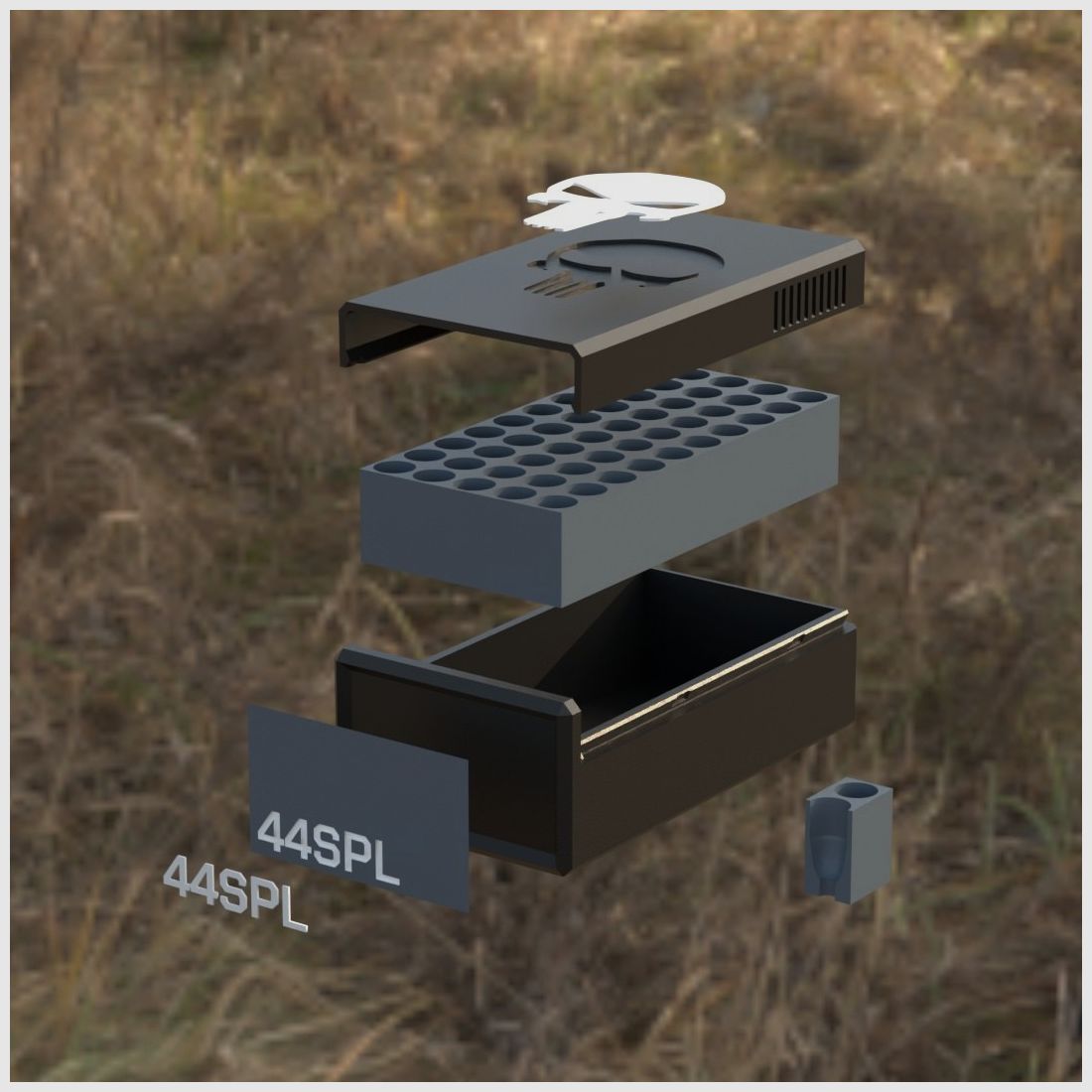 Filamelt Ammo Box / .44 Special / 'Sliding Lid' / Cartridge Box, image 7 of 9