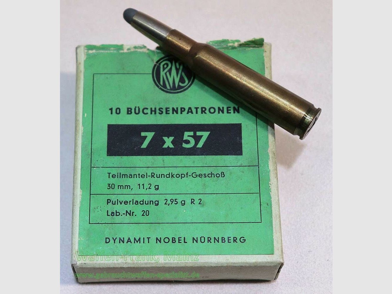 RWS (WZd.Fa.Rottweil) Büchsenpatronen 7x57