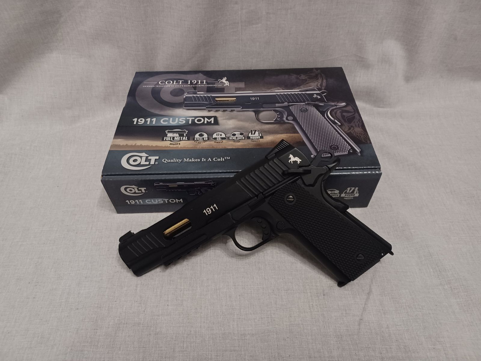 Colt Government 1911 Custom / 4,5 mm BB / BlowBack / CO2 / Pistole / OVP (49)