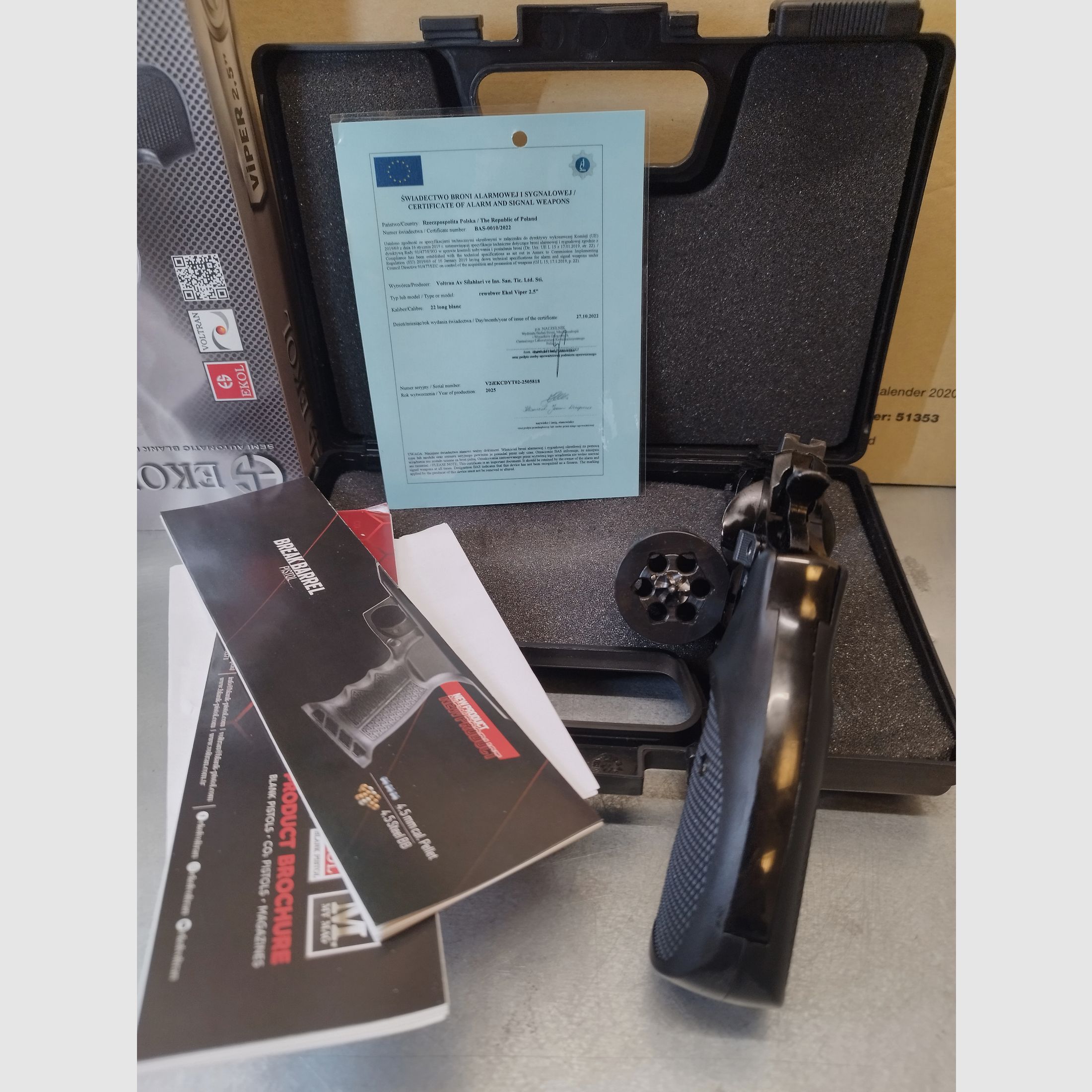 Ekol Viper 2,5" rewolwer gazowy 22 długi huk & 6mm Flobert !!Nowy towar!!