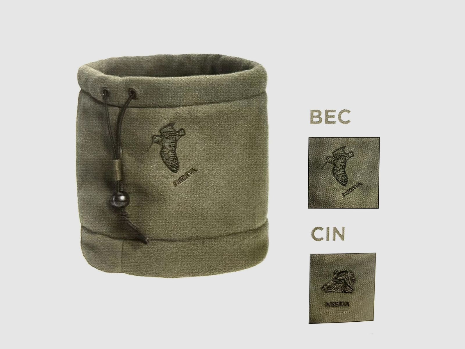 Mikrofleece-Schal mit Stickerei (grün) R2376