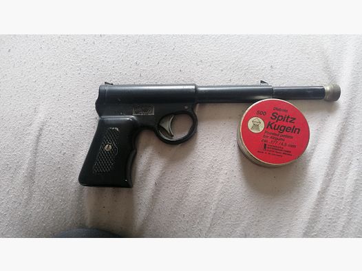 TJ Harrington “The Gat Red Box” .177 Pop-Out-Pistol.