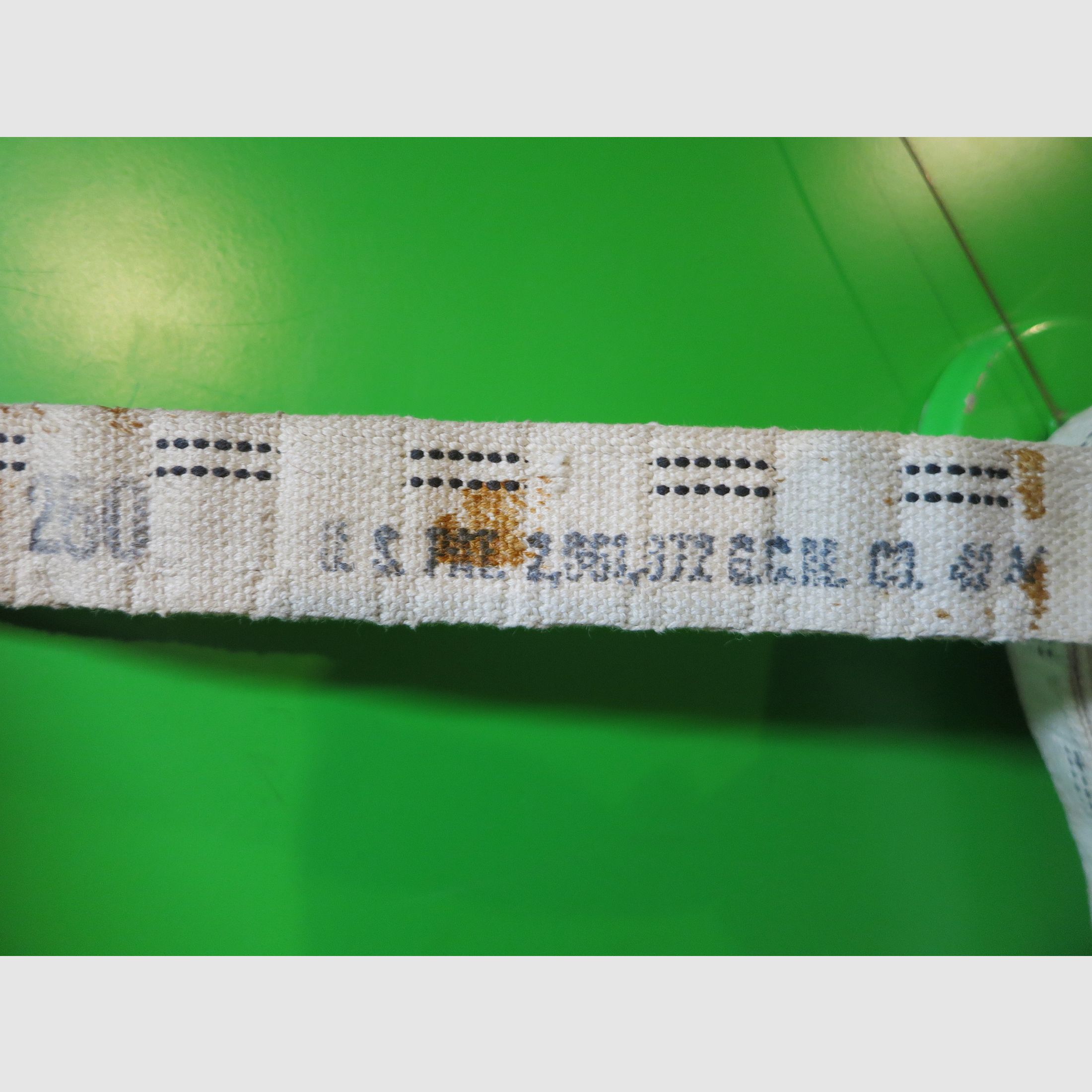 WW2 US Cal .30 Browning fabric belt, M1919 USGI, Stoffmunitionsgurt original G.C.M.