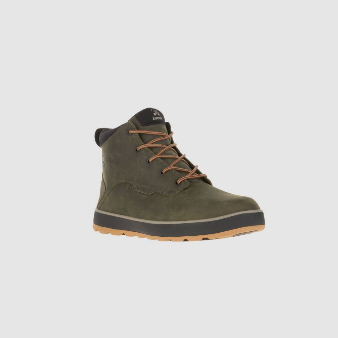 Kamik Herren Lederschuh Spencermid Dark Oliv