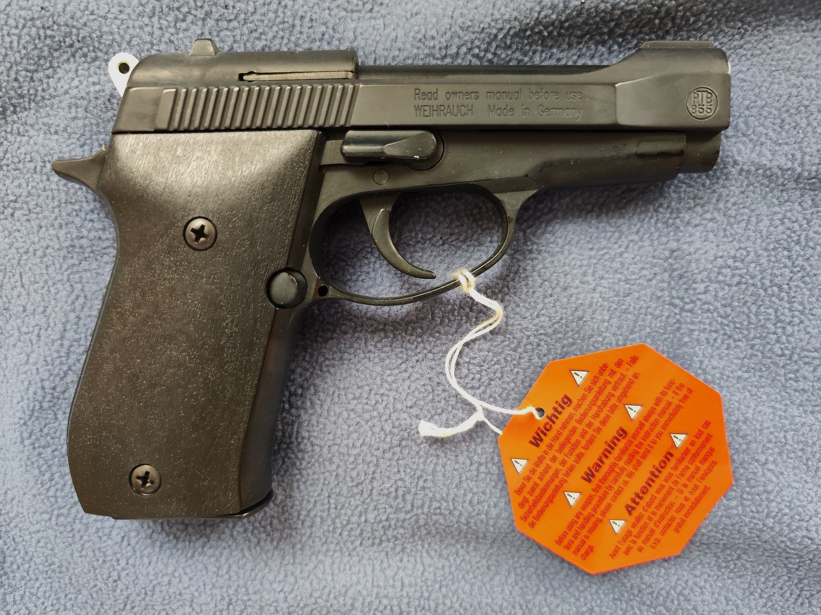 Weihrauch HW 94 Cal. 9 mm R Knall NC blued Arminius revolver pistol OVP