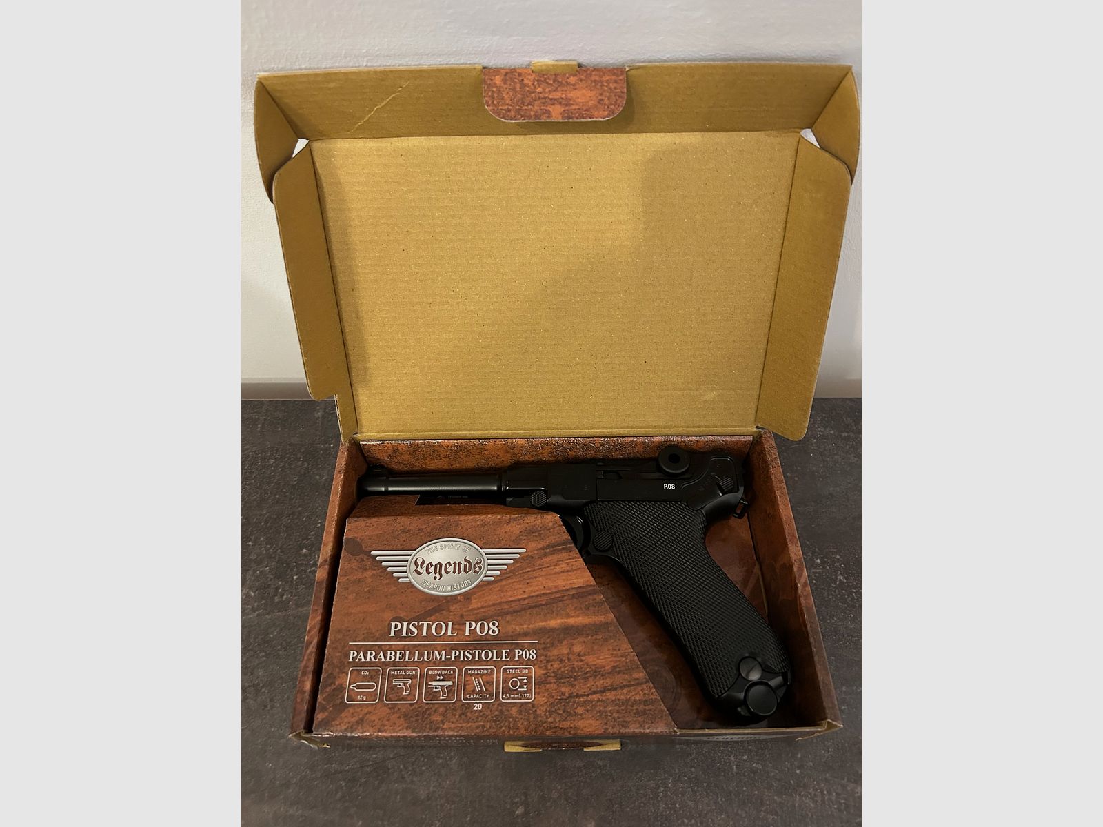 Luger P08 Co2 BLowback (Parabellum P08) 4,5mm BB