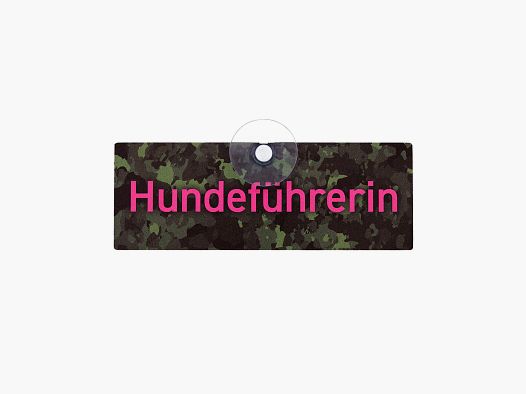 Autoschild mit Saugnapf "Hundeführerin"