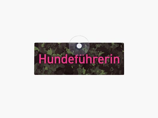Autoschild mit Saugnapf "Hundeführerin"
