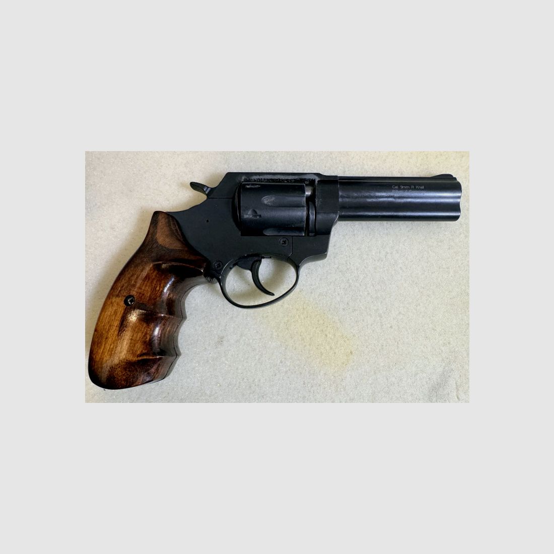 Röhm RG99 N / RG 99N blank firing revolver 9 mm R.K. PTB 597 with wooden grip & original packaging