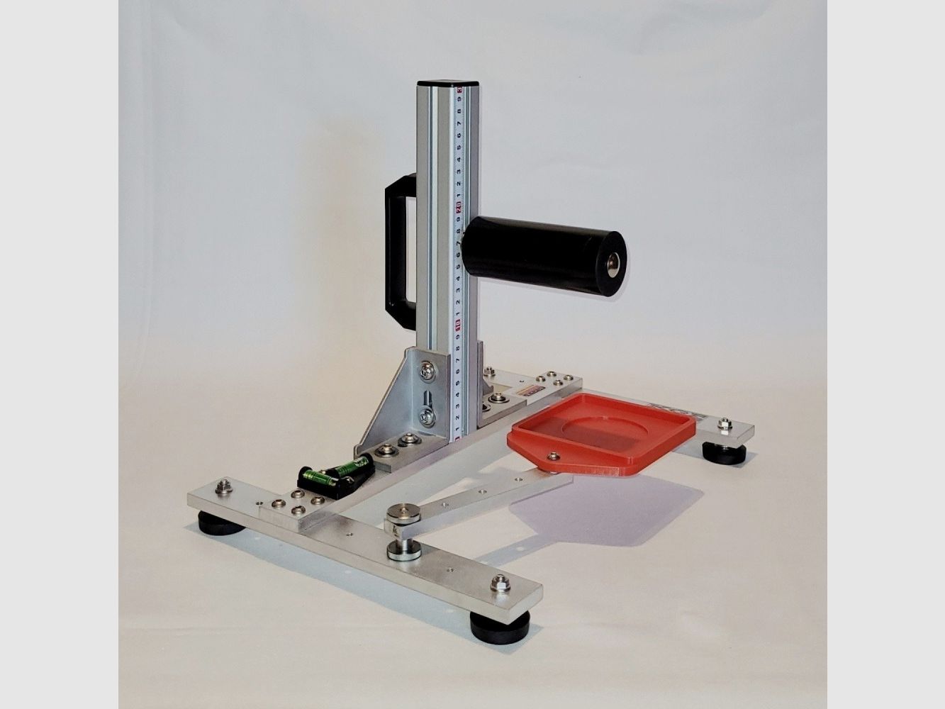 KGF Auflagestativ - Auflageständer Alu H-300-Ultimate mit Buchenholz-Auflage, Waage, Griff, Maßband + Munitionshalter