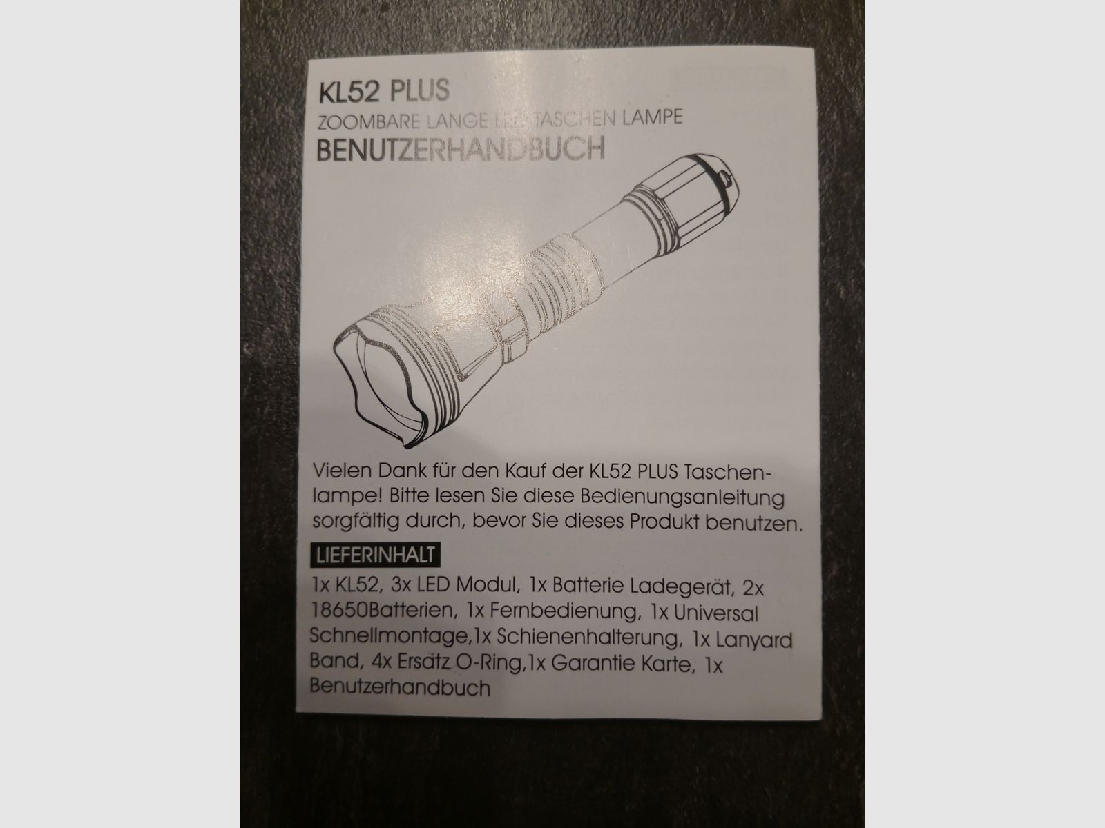 Taschenlampe Opendo KL52 Plus 