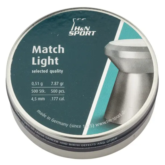 H&N Sport Match Light Competition Ołów Kaliber 4,5 MM, zdjęcie 3 z 8
