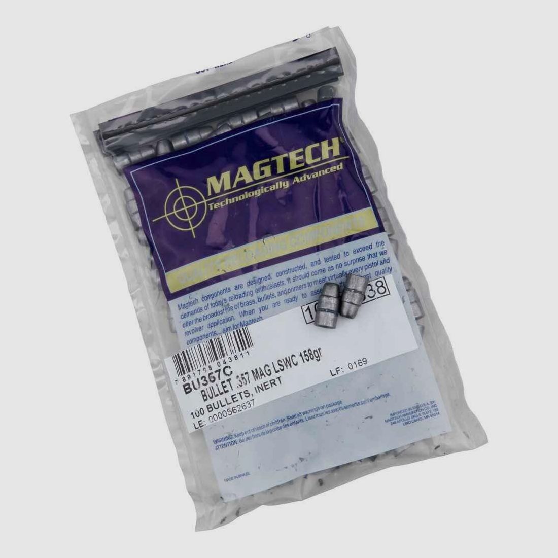 .357 Projectiles Magtech 158gr SWC VE100