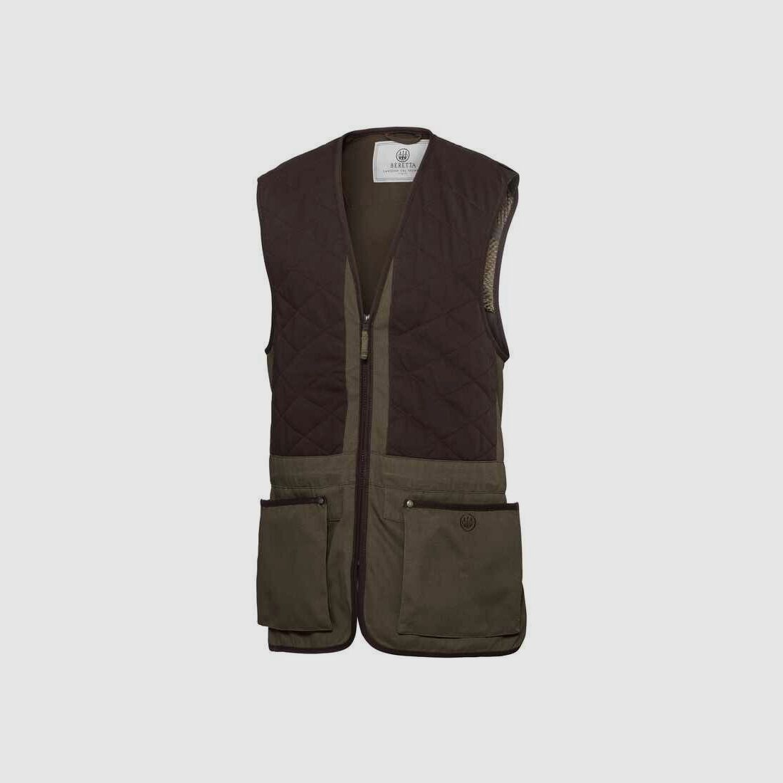 Beretta Shooting Vest Trap Cotton Vest Grn Brown XXS