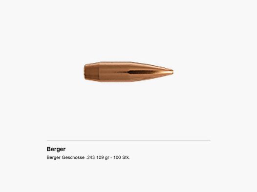 Berger Geschosse .243 109 gr – 100 Stk.