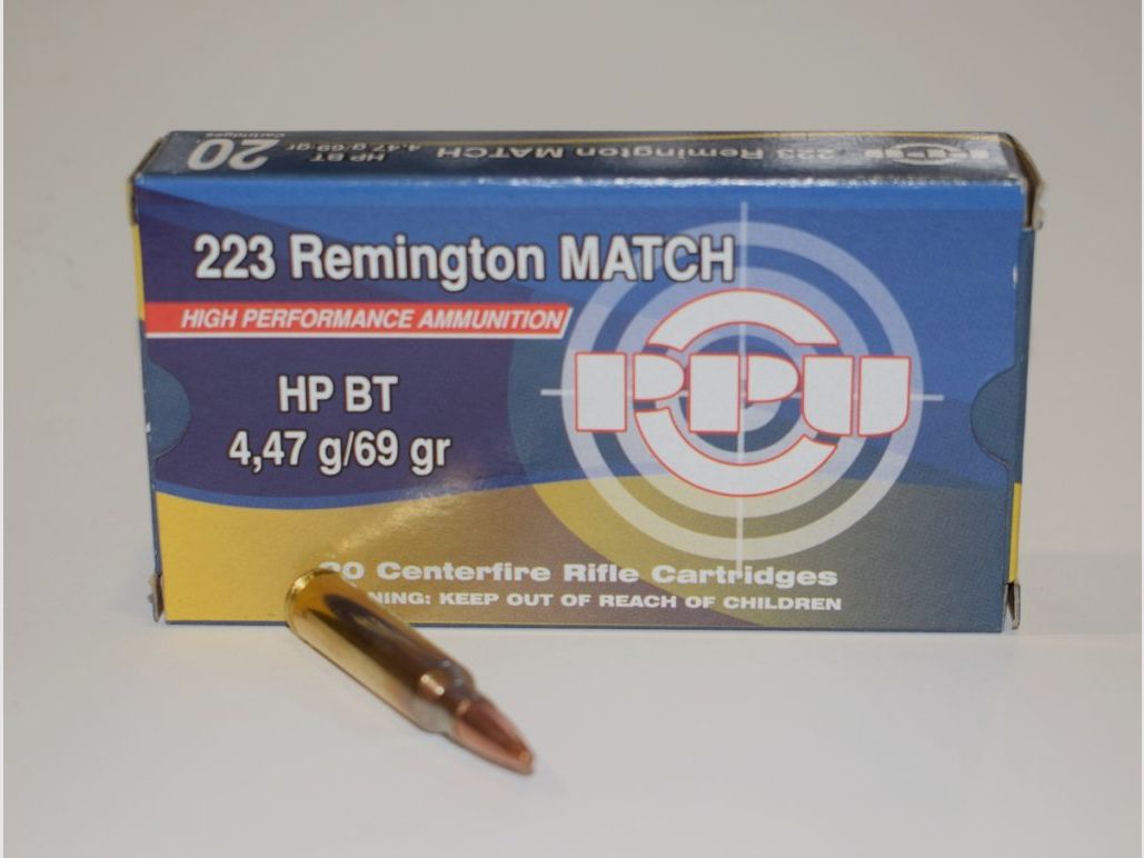 Box mit 100 Patronen Kal. 223 Remington 69grs FMJ Sellier & Bellot, Bild 15 von 25