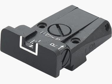 LPA TR28SS18 Mira Micrométrica para Walther Q5 Match SF, Black Diamond y Q4 SF O.R. – Contorno Blanco