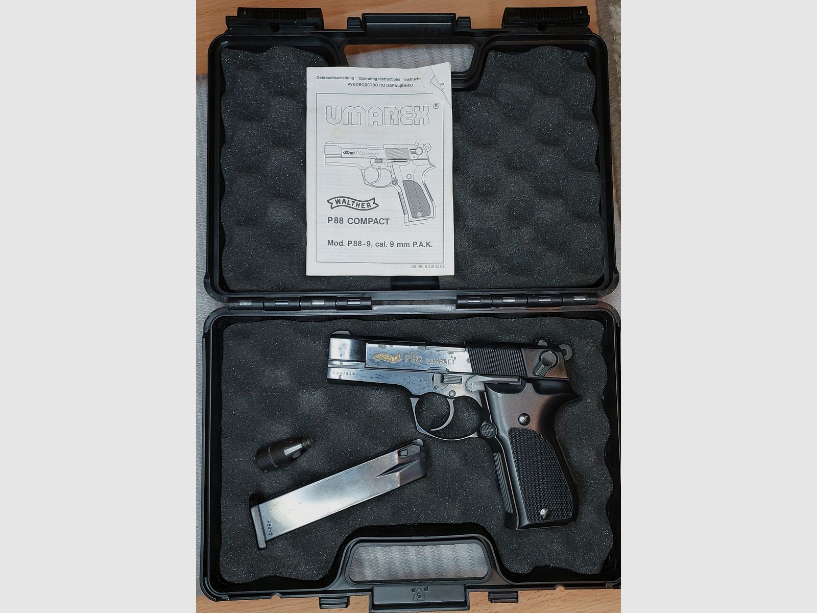 Walther P88-9 (P 88 Compact) Schreckschuss Pistole 9mm P.A.K. schwarz (PTB 764)