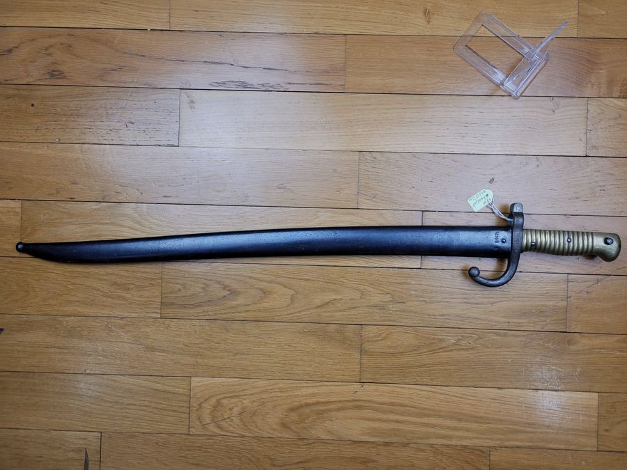 Sehr schöne Chassepot-Bajonett 1866 – Kaiserliche Fabrik St. Etienne – Juni 1868 – mit der gleichen Nummer – TBE, Bild 2 von 11