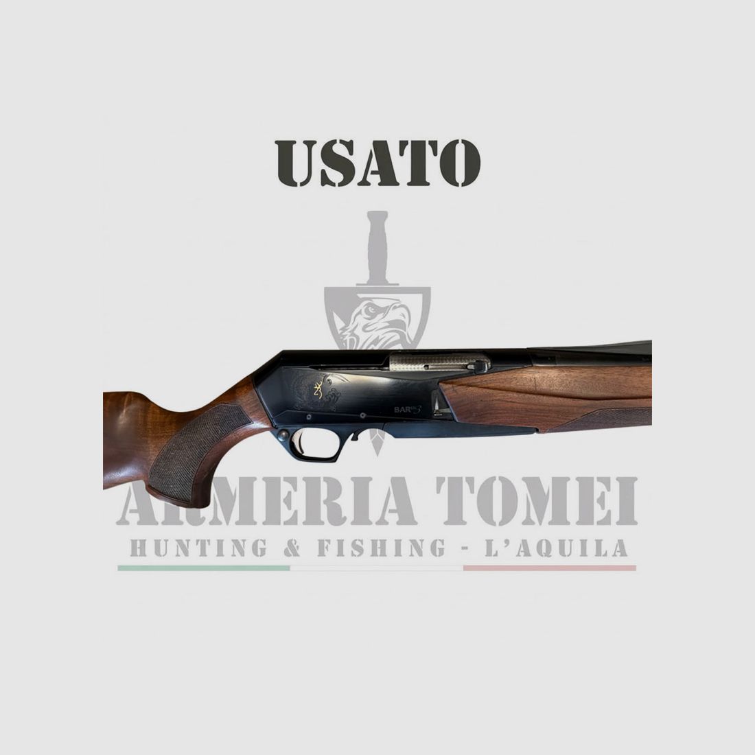 USATO – CARABINA – BROWNING MOD. BAR MK3 HUNTER GOLD FLUTED cal. 30-06 SPRG, immagine 2 di 5