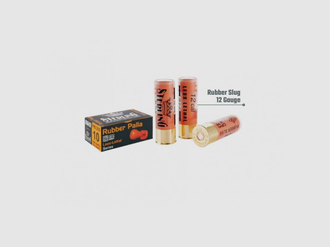Sterling munizioni a palla di gomma Brenneke 12GA Defense Rubber Slug, immagine 2 di 2