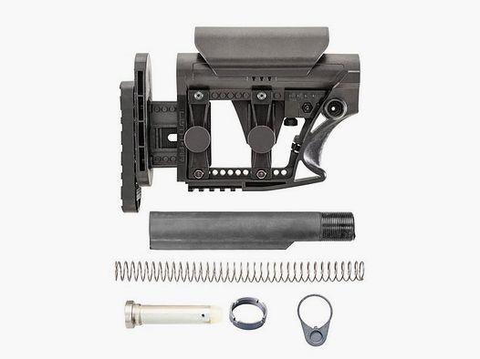 LUTH-AR WITH 308/7.62 LUTH-AR MBA-3 CARBINE BUTTSTOCK W/223/5.56 BUFFER ASSEMBLY BLACK