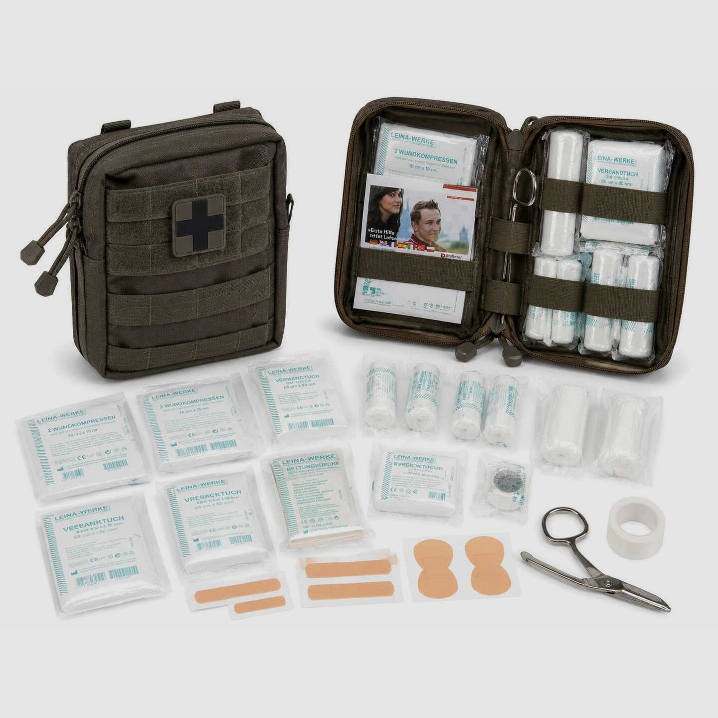 Mil-Tec First Aid Set Leina Pro 43-pcs. Large Olive #16025501 | Tactical First Aid Kit