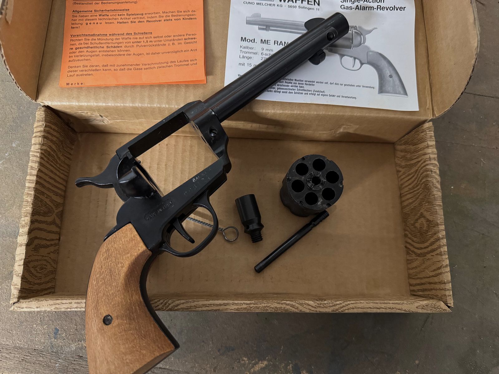 Sammlerstück!!! ME Ranger / SAA Nachbau * 9 mm  * PTB 419 mit Zubehör SSW Schreckschuss