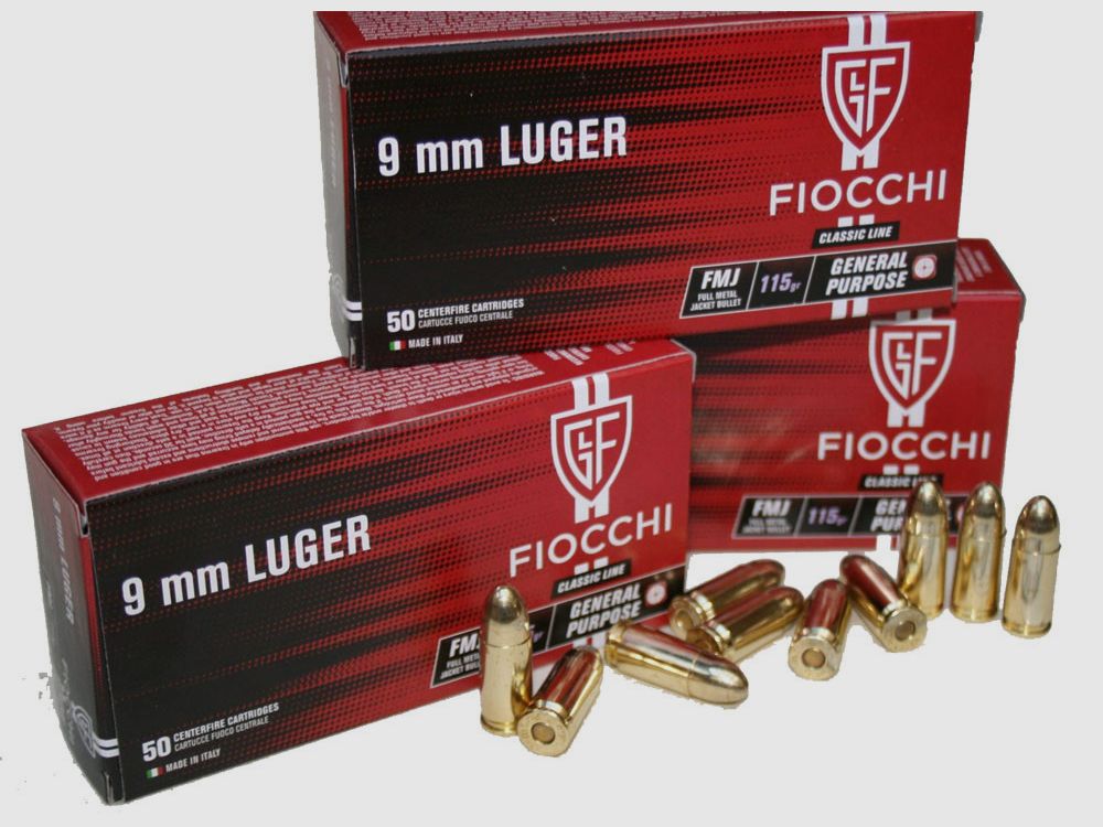 Munitions FIOCCHI – 9mm. Para. – 115 grains – blindée, image 3 sur 4
