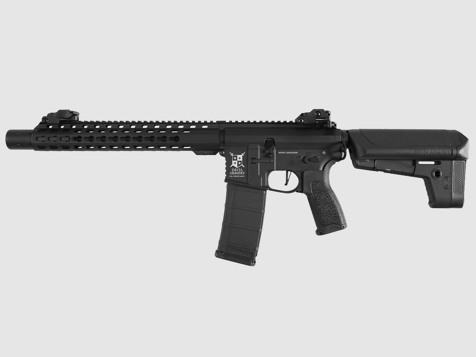 AR15 SilentOps DMR ALPHA Vollmetall Delta Armory Schwarz S-AEG Airsoft Gewehr Frei ab 18 Jahren