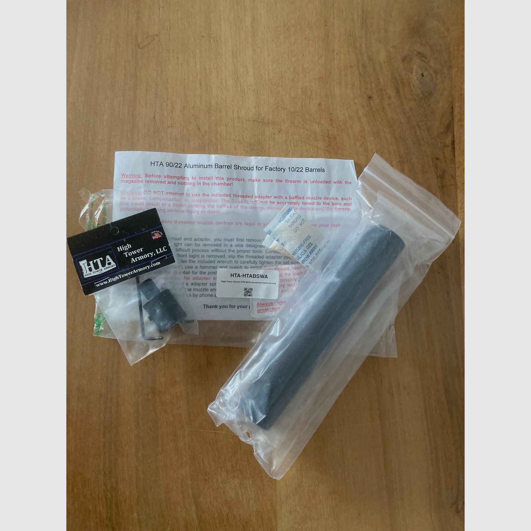 High Tower Armory 10/22 Aluminum Barrel Shroud and Thread Adapter / Schalldämpferdummy für HTA Konversionskit Ruger 10/22 auf FN P90 (90/22)