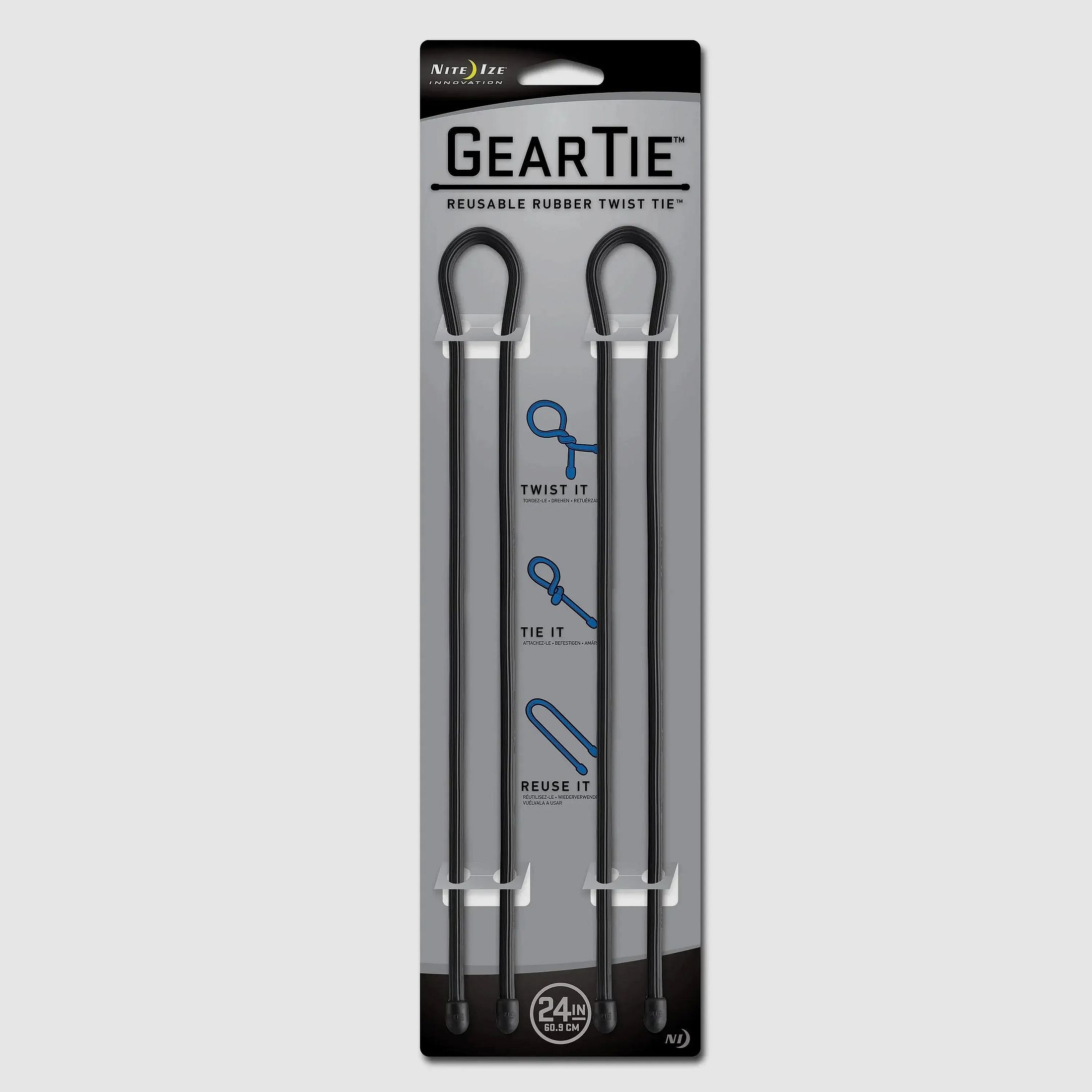 Nite Ize Gear Tie Original Gr.24 schwarz 2er Pack