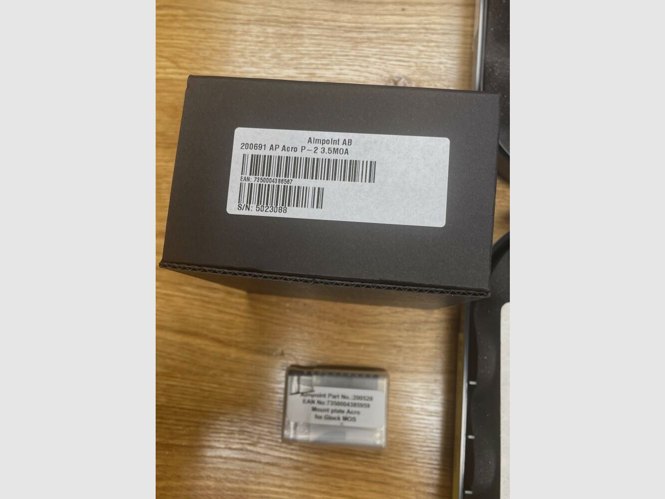 Glock 17 Gen5 MOS with Aimpoint ACRO P-2 + AMERIGLO SD Sights including Aimpoint adapter plate for Aimpoint, all mounted! Night vision levels