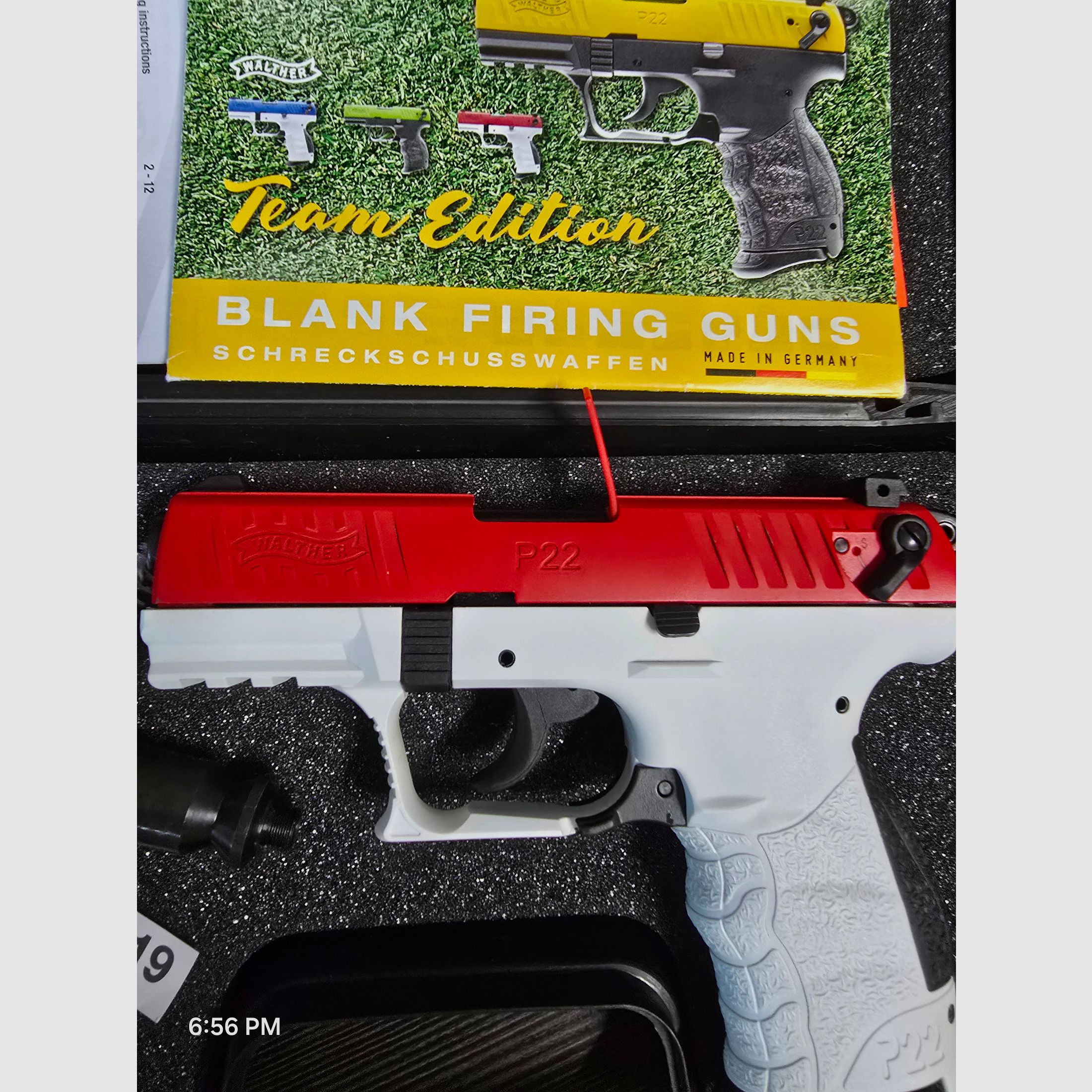 Walther P22Q  White/Red Team Edition