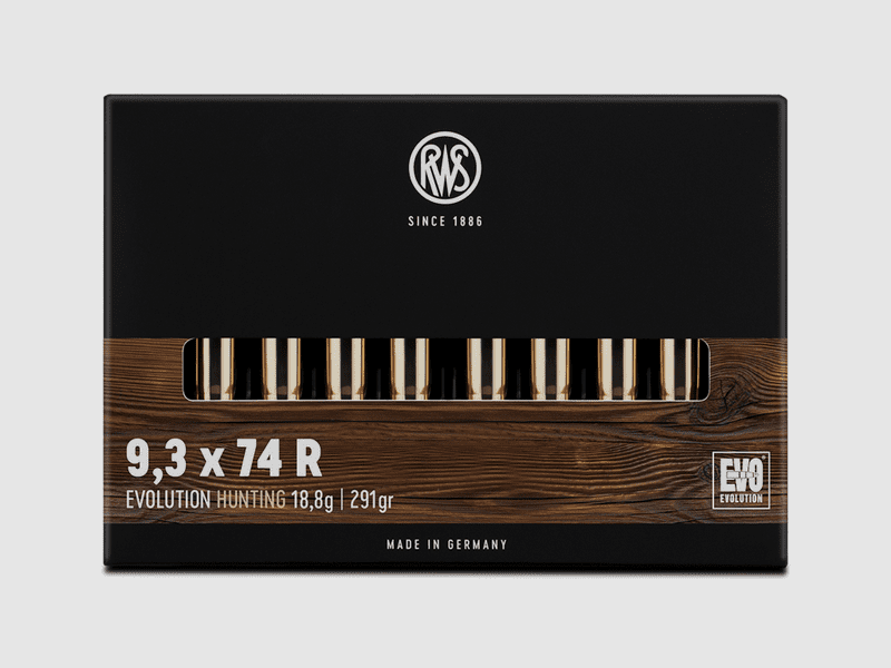 RWS 9,3x74 R EVO 291 gr. - 20 Pzas