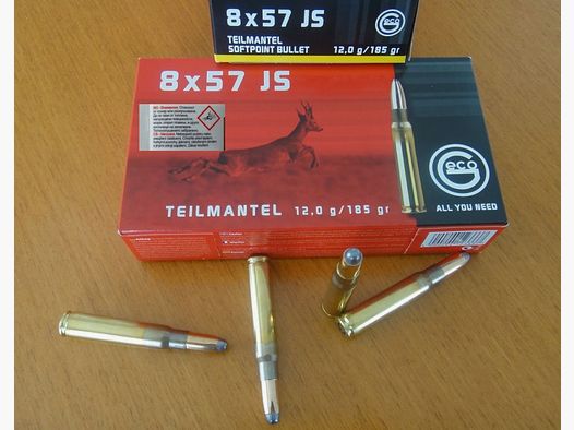 GECO 80 GECO cartouches 8x57JS à ogive partielle 12,0 g